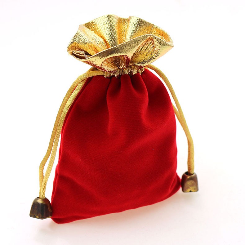 Jewelry flannel bag gold edge flannel jewelry bag jewelry bag jewelry bag small bag gift bag 