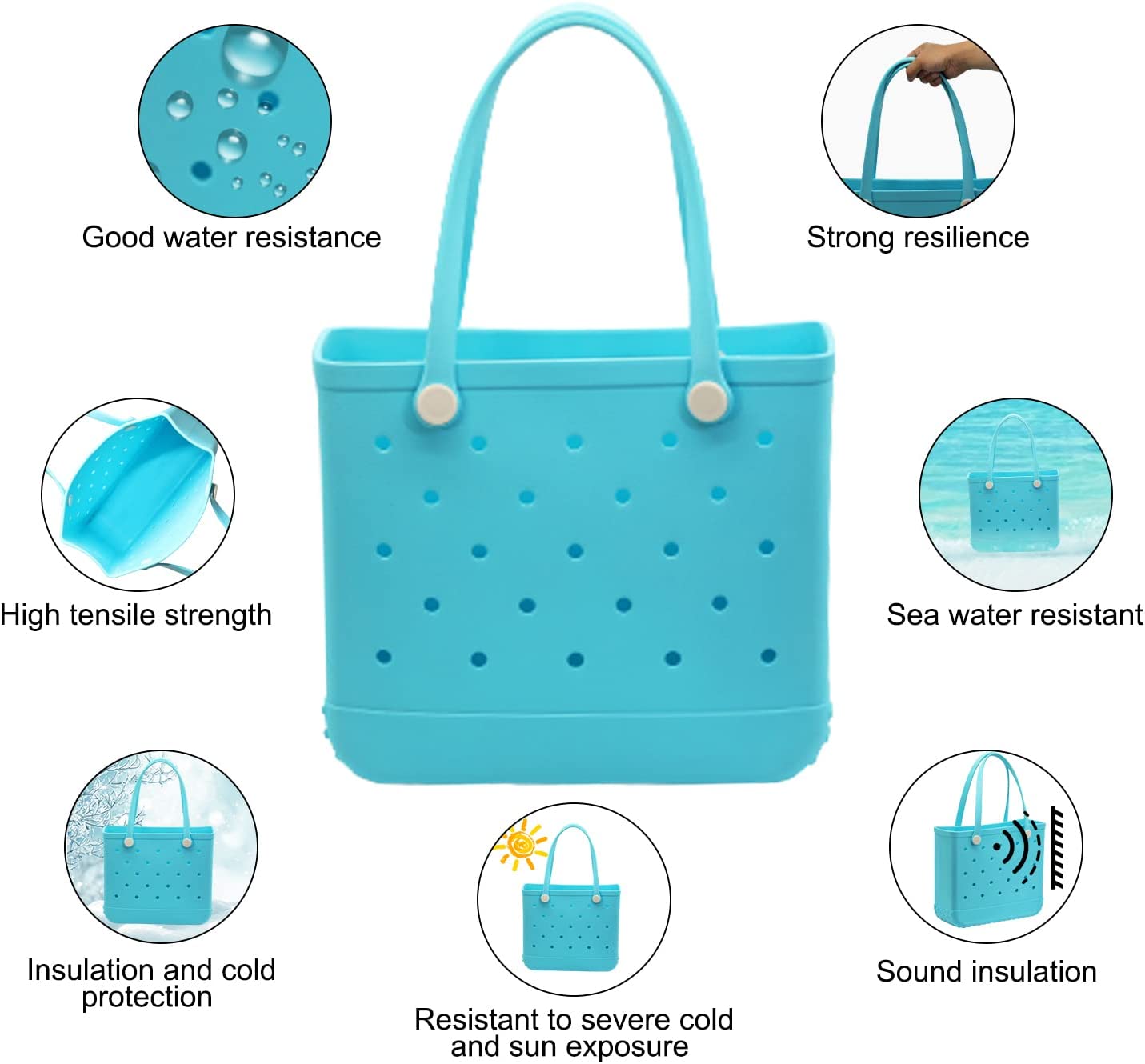 rubber beach tote bag